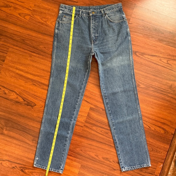 💖 Vintage Calvin Klein 100% Cotton Blue Denim Straight-Leg Jeans - Picture 14 of 16